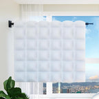 HEILAIYI Clothes Drying Rack,Laundry Drying Rack,Wall Mounted Clothes Rack,Laundry Rack Wall Mount,Folding Retractable Collapsible Drying Rack Clothing (Three-Poles,Loop Shape Hooks) - Image 5