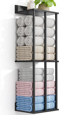 Towel Racks for Bathroom Wall Mounted with Wooden Storage Shelf by WeGXY