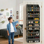 HOMELUX THEORY Over the Door Organizer, 6-Tier XL, 100D Fabric, Dark Gray | Extra wide over the door organizer, 65 lb capacity, 12 side mesh pockets, heavy-duty 100D fabric, bedroom & nursery storage - Image 2