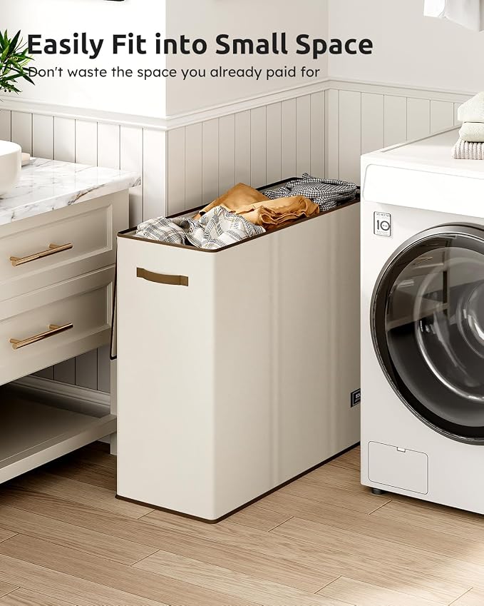 SOLEDI Large Laundry hamper 3 Section with Laundry Bag, XL Clothes Basket - Image 5