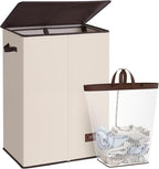 SOLEDI 130L Laundry Hamper with Lid, Large Collapsible Laundry Basket by SOLEDI