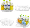 Incostar 360° Rotating Lazy Susan Turntable - Multifunctional Rectangular Organizer 15.1" x 11.4" for Refrigerator, Cabinet, Pantry, and Kitchen Countertop (4 Pack) by INCOSTAR