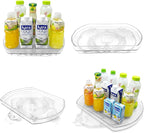 Incostar 360° Rotating Lazy Susan Turntable - Multifunctional Rectangular Organizer 15.1" x 11.4" for Refrigerator, Cabinet, Pantry, and Kitchen Countertop (4 Pack) by INCOSTAR