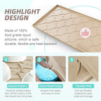 SIKADEER Waterproof Under Sink Mat Silicone 28"x19", Kitchen Cabinet Liner - Image 4