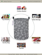 Round collapsible Large Sports Ball Laundry Hamper for Adults Kids - Image 3