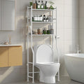 3-Tier Over Toilet Storage, Anti-Tip, 64" H, White by AriseWork