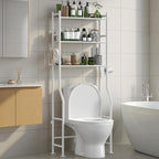 3-Tier Over Toilet Storage, Anti-Tip, 64" H, White by AriseWork