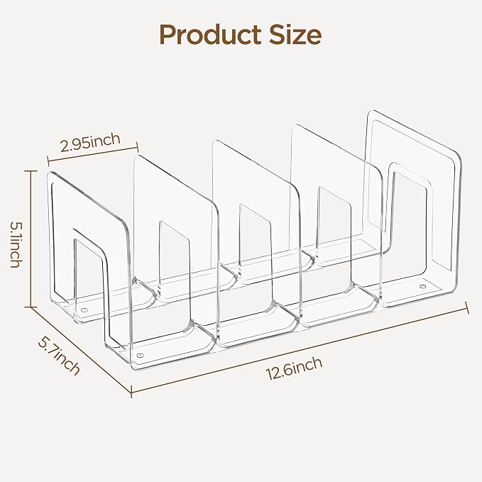 HBlife Clear Acrylic Kids Shoe Rack for Closet, 6 Pack, 4 Sections, Stackable, Crystal Clear, 4 Pairs Capacity - Image 2