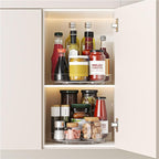 2 Pack 10 Inch Lazy Susan Turntable Organizer, Clear Rotating Spice Rack for Cabinet, Pantry, Kitchen Countertop and Fridge, Non-Slip Acrylic Spinning Tray for Bathroom Vanity - Image 3
