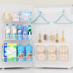 6 Pack Magnetic Shelves for Washing Machine, Magnetic Spice Rack Organizer for Refrigerator, Magnetic Shelf with Hanger Organizer, Metal Magnetic Basket, Laundry Organization and Storage, White by DTUQYX