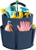 Cleaning Caddy with Handle, Cleaning Products Organiser, 17L Foldable Storage Basket, Cleaning Caddy Organiser, Portable Multi Cleaning Bucket Bag for Home, Garden (Dark Blue) by Bototack