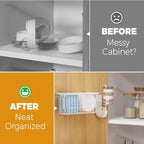 4 Pack Adhesive Cabinet Door Organizer - Tumbler Lid Organizer & Kitchen Storage baskets for Kitchen, Bathroom, Inside Cabinet Door Storage for Cup Lids, Spices, Small Supplies, Space-Saving (White) - Image 7
