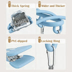 Pants Hangers with 20 Clips, Space Saving Hanging Closet Organizer (Blue) - Image 6