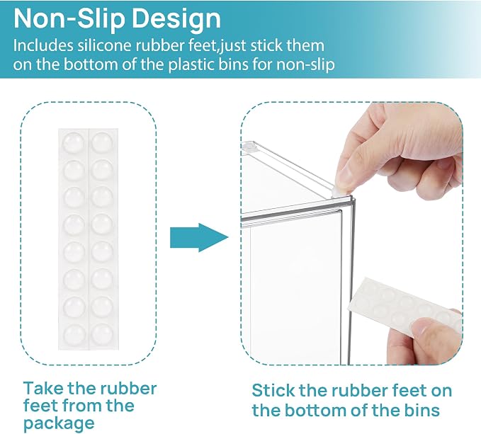Vtopmart Clear Stackable Storage Drawers, 4 Pack Tall Plastic Organizers - Image 6