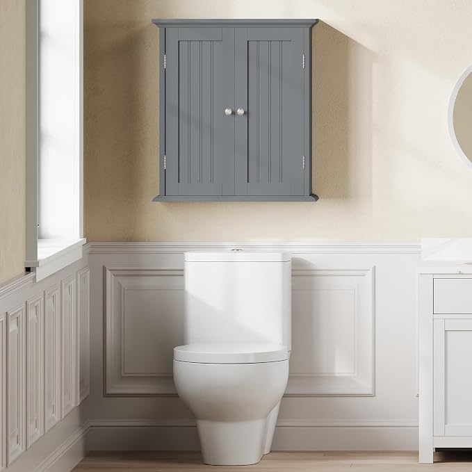 ChooChoo Bathroom Wall Cabinet with 2 Doors, Over The Toilet - Image 2