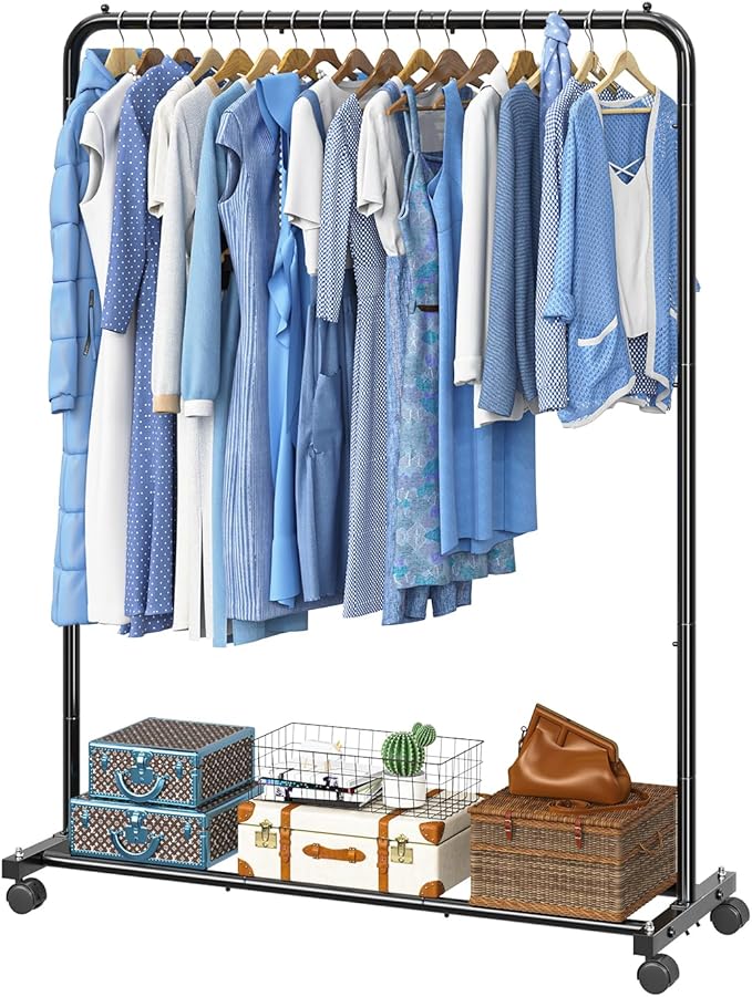 Simple Trending Clothing Rack, Portable Garment Rack, Clothes Rack, Black by SimpleTrending