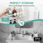 Veken 6-Pack Rustproof&Waterproof Shower Caddy, Adhesive Shelves Rack with Soap Holder, Large Bathroom & Washroom Organizer, No Drilling Wall-Mounted Kitchen&Home Decor,Ideal for Bathtub Storage,White - Image 7