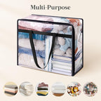 Lifewit 45L Clear Clothes Storage Bags,Plastic Foldable Blanket Storage Bag | 8 Pack Vinyl Foldable Moving Bags with Zipper, Closet Organizers and Storage Containers for Bedding, Duvet, Comforter - Image 5