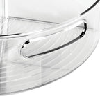 mDesign Plastic Lazy Susan Cabinet Storage Bin with Front Handle for Kitchen Countertop, Pantry, Shelf, Fridge Organization - Hold Food, Drinks, Snacks - Ligne Collection - 4 Pack - Smoke Gray - Image 6
