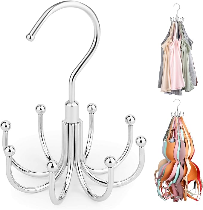 ZEDODIER 2 Pack Tank Top Hanger, Rotating Bra Organizer for Closet by ZEDODIER