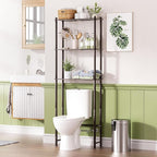 AmazerBath Bamboo Over The Toilet Storage Shelf, 3-Tier Over Toilet Bathroom Organizer Rack, Bathroom Shelves Over Toilet, Space Saver, Espresso by AmazerBath
