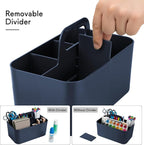 Tiawudi Multipurpose Caddy Organizer, Plastic Caddy with Handle, Stackable Desk Organizer for Stationery, Marker and Pencil, Office Supplies Organizer, Dorm Caddy - Image 4