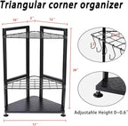 YueTong Garden Tool Organizer for Corner,Yard Tools Rack for Garage Storage Organization,Garage Tool Holder Free Standing No Mount.Heavy Duty and Solid Metal for Indoor and Outdoor Use. - Image 3