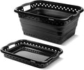 CleverMade Collapsible Plastic Laundry Basket, 39L Laundry Hamper, Black by CleverMade