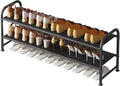 INGIORDAR 2 Tier Long Shoe Rack Organizer for Closet Metal Shoe Storage by INGIORDAR