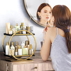 Makeup Organizer Vanity, Black Gold Perfume Organizer for Dresser - Image 4