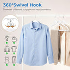 Smartor White Velvet Hangers 50 Pack, Non-Slip Space-Saving Clothes Hangers - Image 7