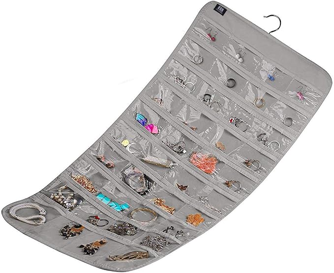 BB Brotrade Hanging Jewelry Organizer,Accessories Organizer,80 Pocket Organizer for Holding Jewelries - Image 2