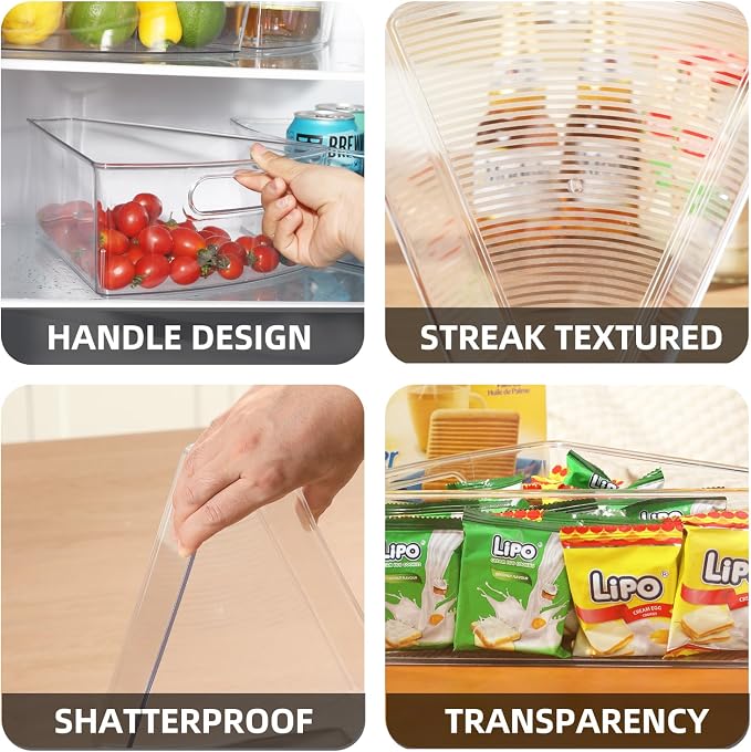 Lazy Susan Organizer Bins,10.2”x 9.4”x 4”, 26" Diameter(8) - Image 6