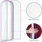 Zilink Garment Bags for Long Dress Wedding Dress Bags for Gowns Long 72 in - Image 4