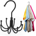 ZEDODIER 2 Pack Space Saving Hangers for Clothes,Rotatable Sturdy Shirt Hangers with 16 Hooks, Non Slip Multiple Shirt Organizer for T-Shirts Sweatshirts Hoodies, Black by ZEDODIER
