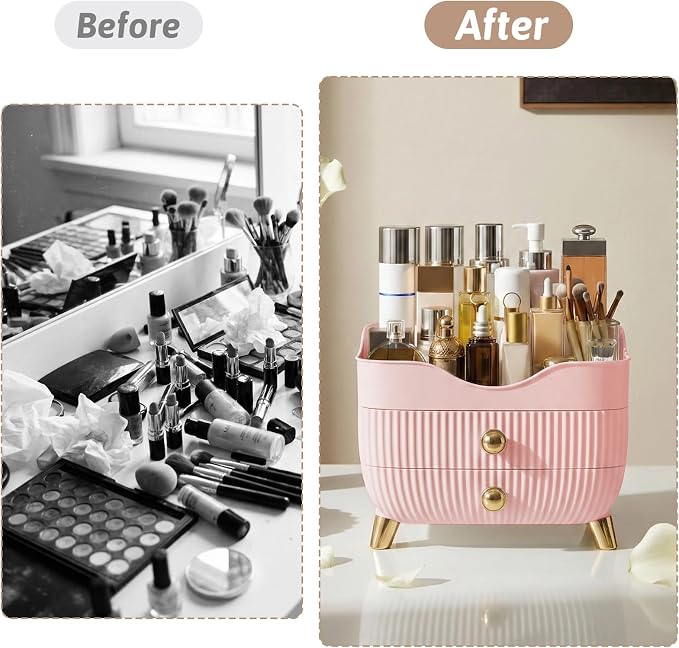 Makeup Organizer Countertop, Large Capacity Skincare Organizer for Vanity - Image 6