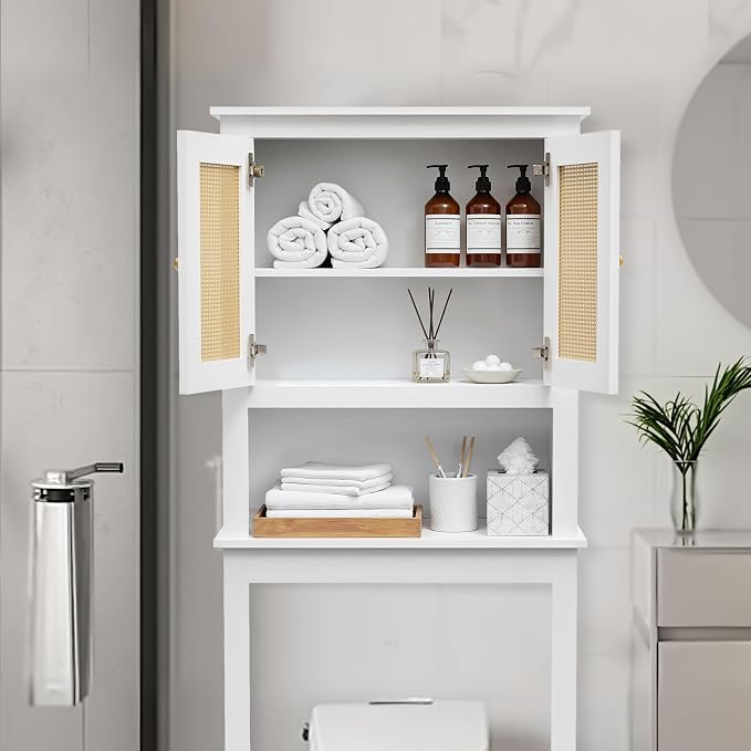 Over Toilet Storage Cabinet with Barn Door & Adjustable Shelves - Image 6