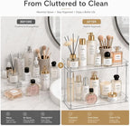 2 Tier Clear Bathroom Counter Organizer, Vanity Organizer for Skincare Makeup Perfume, Multi-Purpose Storage Shelf for Bathroom Kitchen Bedroom - Image 4