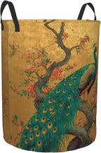 Peacock Laundry Basket Foldable Laundry Hamper With Handles Clothes Storage Bucket Organizer Laundry Bag For Bedroom Bathroom Laundry Storage 19.6 x 15.7 - Image 9