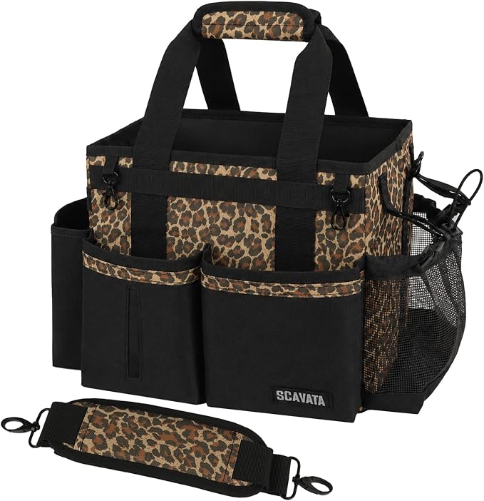 SCAVATA Compact Wearable Cleaning Caddy with Handle & Shoulder Straps by Tidyyourlife
