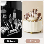 fanado 360° Rotate Makeup Brush Holder Organizer, Makeup Organizers Countertop, Makeup organization and Skincare Storage for Vanity, Desktop, Bathroom (Ivory) - Image 7