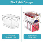 Vtopmart 12 Pack Clear Stackable Storage Bins with Lids and Handles, Large - Image 3