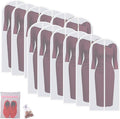 Garment Bags Clothes Storage Bag (Set of 12) Closet Cover for Open Closet Shirt Bags with Zipper for Suit, Sweaters Travel Laundry Wardrobe Closet Garment Dust Cover Bags (White 24'' x 54'') by HomeClean