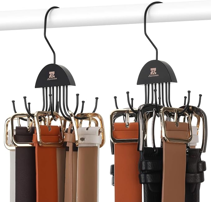 ZEDODIER 2 Pack Belt Hanger, Belt Organizer for Closet, Holds 48 Belts by ZEDODIER