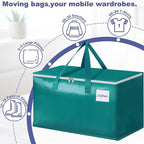 StorageRight Moving Bags, Moving Boxes, 93L 6-Pack Sotrage Bags Totes,Green - Image 4