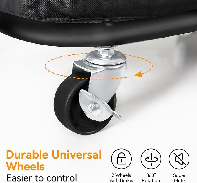 WOWLIVE Double Laundry Hamper with Wheels, 170L Rolling Laundry Basket - Image 7