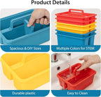 12 Pack Classroom Caddy, Plastic Caddies with Handle & Removable Dividers - Image 5