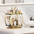 Makeup Organizer Vanity, Black Gold Perfume Organizer for Dresser - Image 2