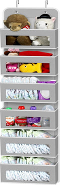 Simple Houseware 6 Clear Window Pocket Over Door Hanging Organizer, Gray by SimpleHouseware