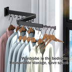 HEILAIYI Clothes Drying Rack for Laundry,Wall Mounted Clothes Hanger Rack,Folding,Retractable,Collapsible(J Shape Hooks) - Image 8